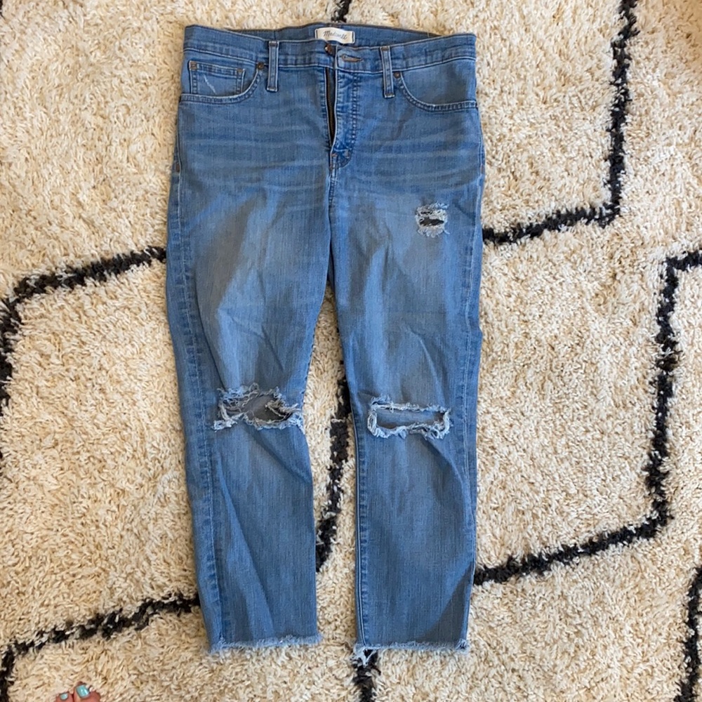 Madewell 9” high rise skinny crop
